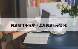 南京黄浦制作小程序（上海黄浦app官网）