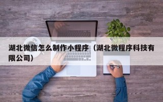 南京湖北微信怎么制作小程序（湖北微程序科技有限公司）